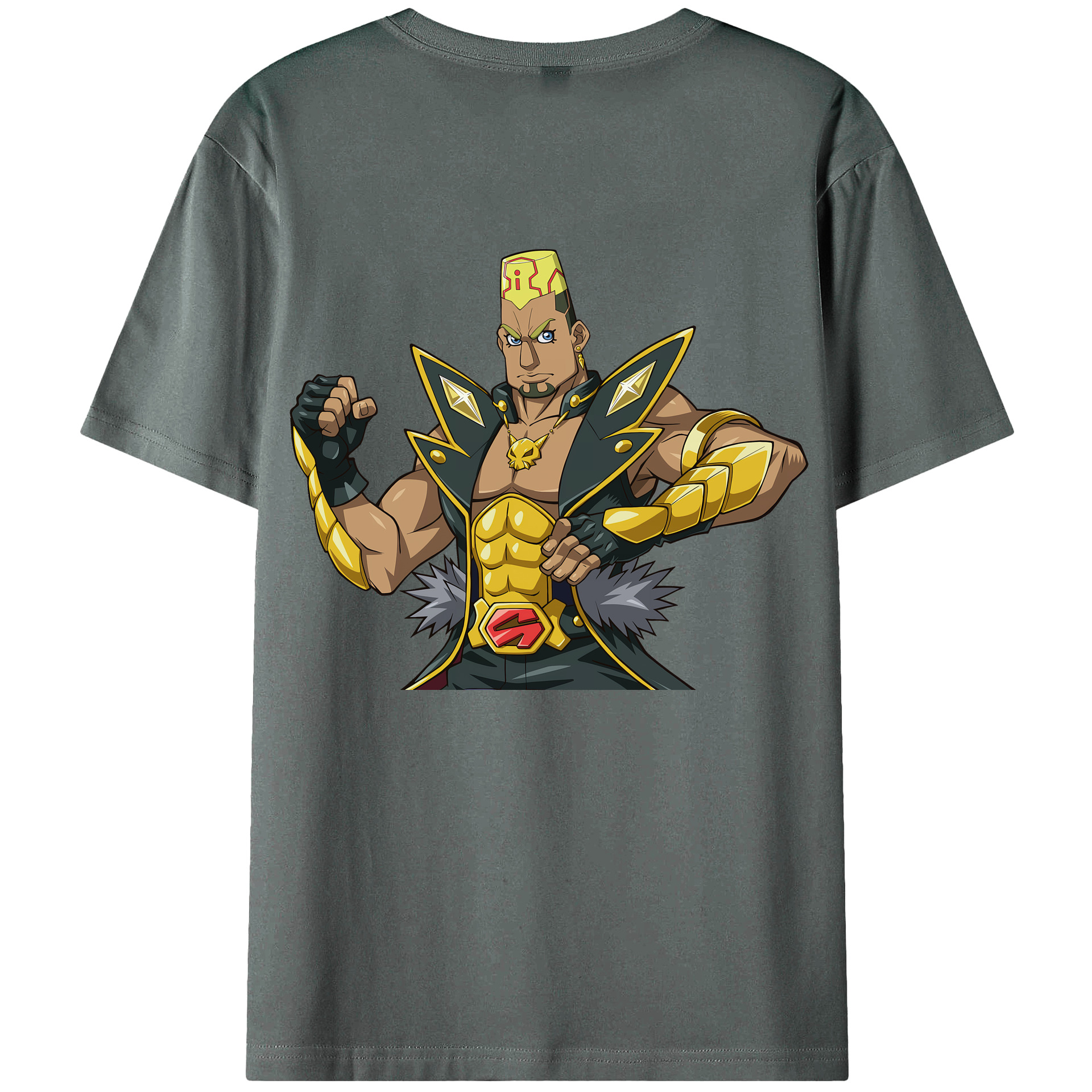 （画像用） 遊☆戯☆王 Yu-Gi-Oh! 綿100％ メンズ半袖Tシャツ（バックプリント） 通気性